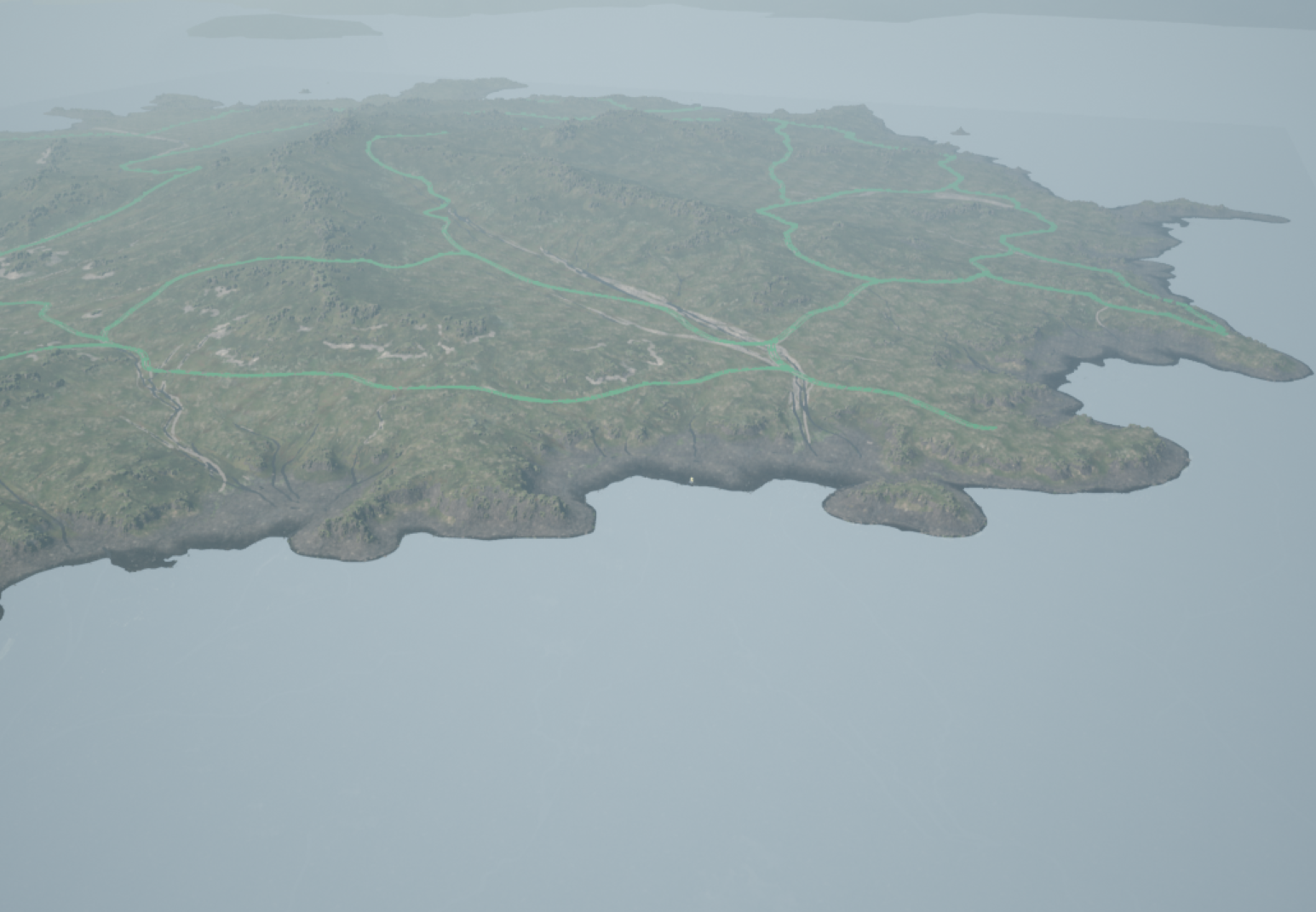 LAESim 岛屿 SceneMap 仿真场景全景